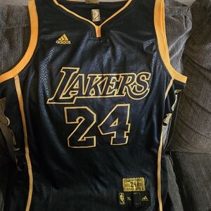 JerseyKobe Bryant Lakers Jersey, Adidas Commemorative #24, Size XL Black Mamba,